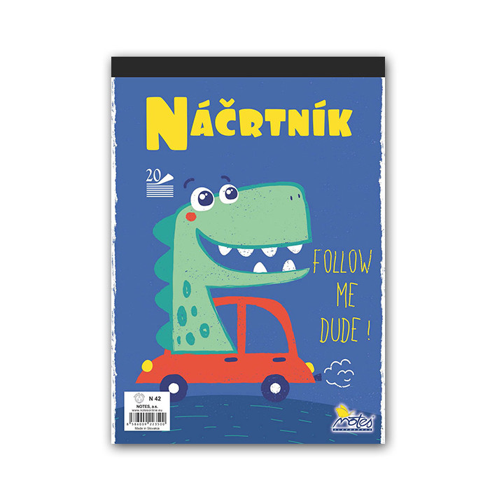 [TEST] Zosit A4 linajkovy 60l Dino TST-02833